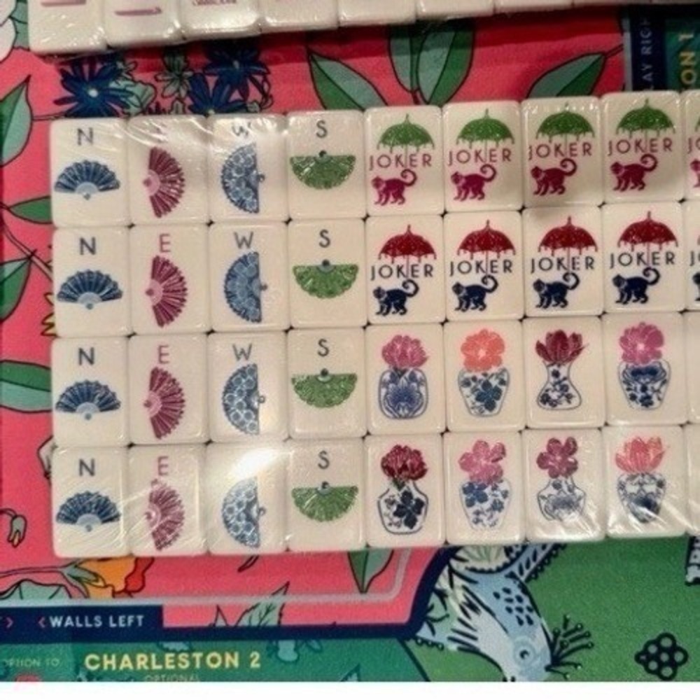 NEW! Beautiful Layered Mahjong Tiles – American Set 160 Tiles - Dark Purple - Picture 6 of 14